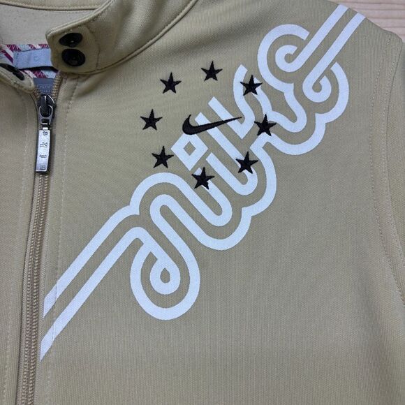 VINTAGE Nike Jacket Womens Yellow Pale Full Zip Track Swoosh Ladies Y2K - Picture 6 of 15